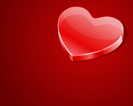 Glossy red heart Valentine day backgroundのイラスト素材