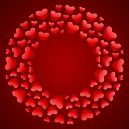 Valentine day card with hearts vector backgroundのイラスト素材