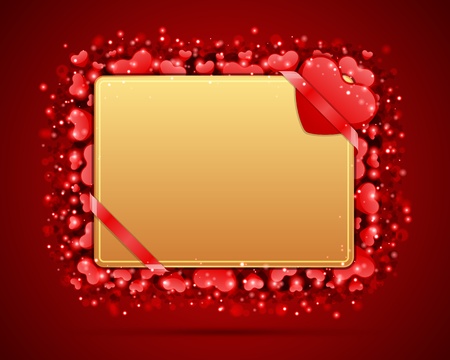 Valentine day card with hearts vector backgroundのイラスト素材