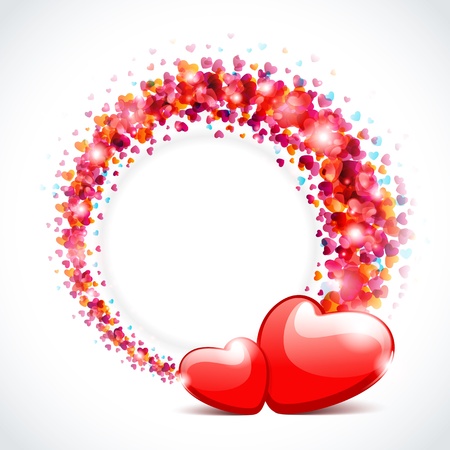 Valentine day vector background with hearts のイラスト素材