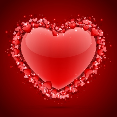 Hearts Valentine day vector background のイラスト素材