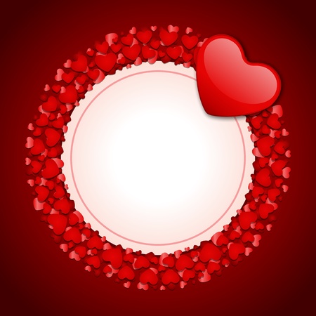 Valentine day card with hearts vector backgroundのイラスト素材