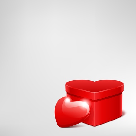 Heart gift present with heart Valentine day vector backgroundのイラスト素材