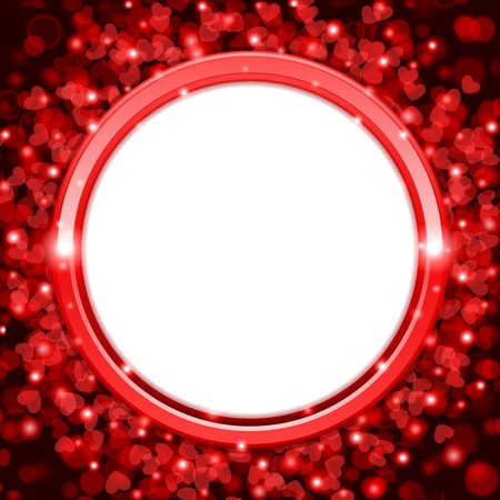 Valentine day frame vector background with hearts のイラスト素材