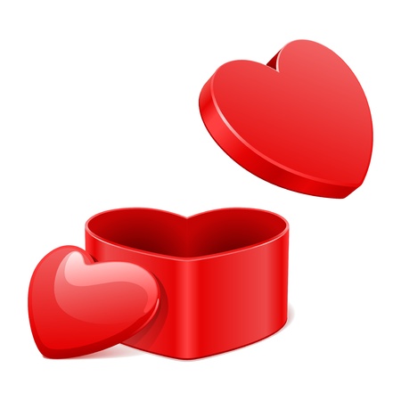 Open heart gift present vector illustration for design のイラスト素材