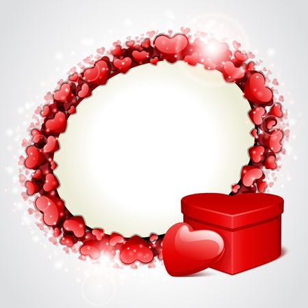 Valentine day vector background with gift のイラスト素材