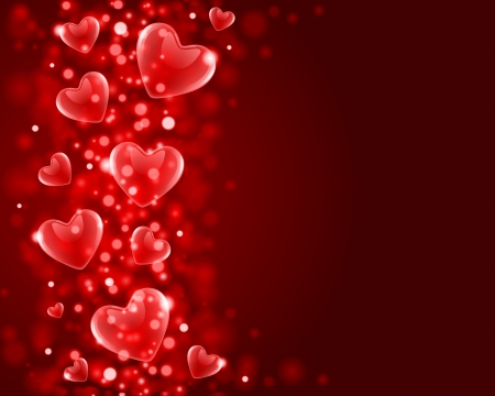 Valentines day or Wedding vector background with hearts のイラスト素材