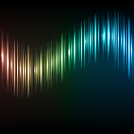 Abstract colorful waveform vector backgroundのイラスト素材