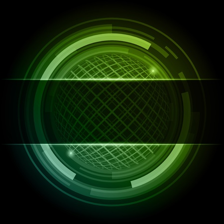Abstract technology circles with place for text vector backgroundのイラスト素材