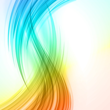 Colorful smooth light lines vector background eps 10のイラスト素材