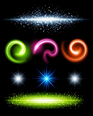 Abstract digital effect big set for design  Vector illustration Eps 10 のイラスト素材