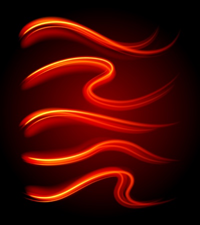 Fire flame set for design illustrationのイラスト素材