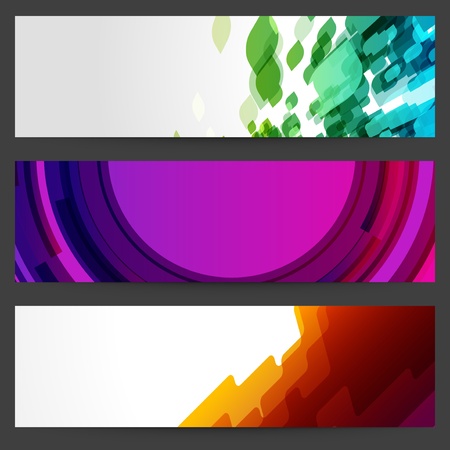Abstract trendy vector banner or header set eps 10 のイラスト素材