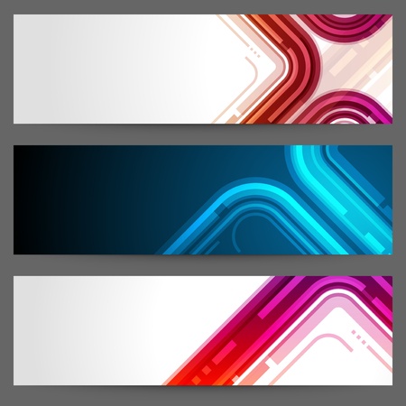 Abstract trendy vector banner or header set eps 10 のイラスト素材