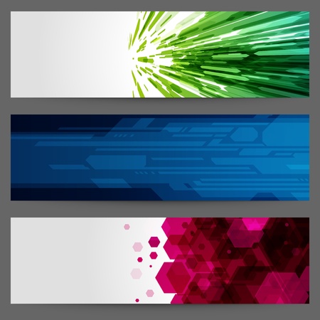 Abstract trendy vector banner or header set eps 10 のイラスト素材