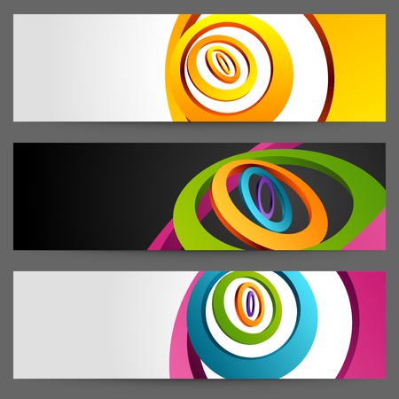 Abstract trendy vector banner or header set eps 10のイラスト素材