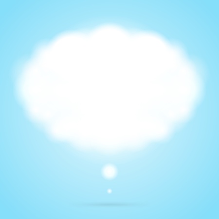 Abstract cloud speech bubble vector background のイラスト素材