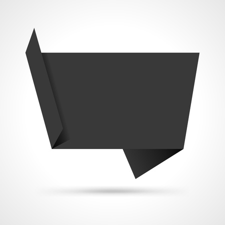 Abstract origami speech bubble vector background のイラスト素材