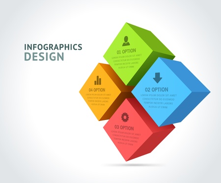 Infographics options design elements   のイラスト素材
