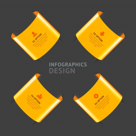 Infographics options design elementsのイラスト素材