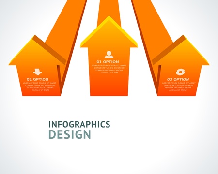 Infographics options design elements のイラスト素材