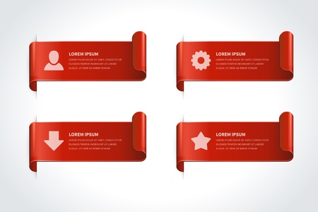 Infographics options design elements  のイラスト素材