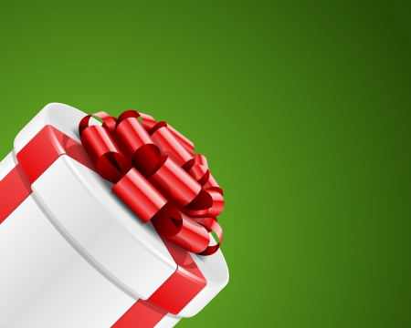 Gift box with bow  Christmas card or invitation  Vector background eps 10  のイラスト素材