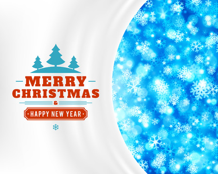 Christmas light and snowflakes vector background  Card or invitation  Eps 10  のイラスト素材