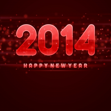 Happy new year 2014 message from light vector background  Eps 10  のイラスト素材