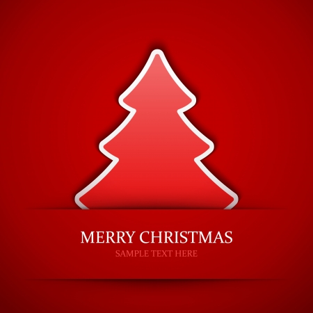 Christmas tree applique vector background  Christmas card or invitation  のイラスト素材