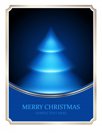 Christmas tree from light vector background  Card or invitation  Eps 10  のイラスト素材