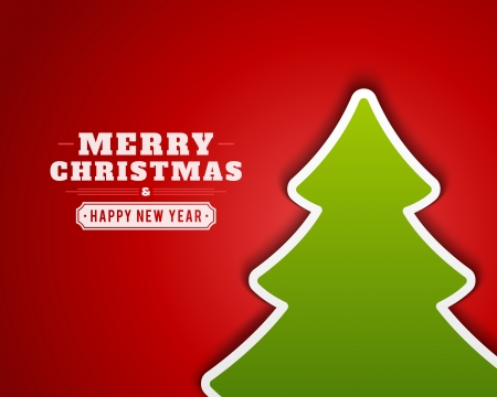 Christmas tree applique vector background  Christmas card or invitation  のイラスト素材