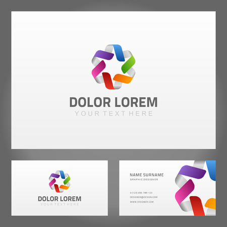 Abstract creative icon and business card  Vector design element  のイラスト素材