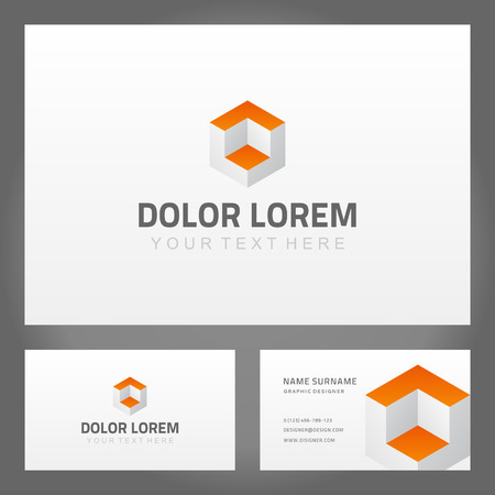 Abstract creative icon and business card  Vector design element  のイラスト素材