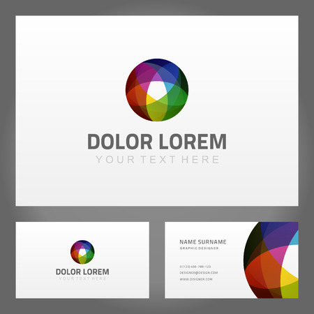 Abstract creative icon and business card  Vector design element  のイラスト素材