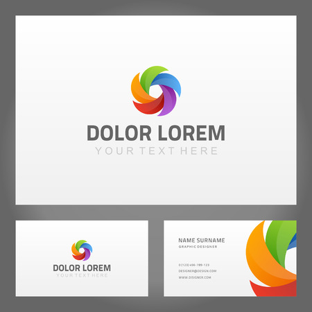 Abstract creative icon and business card  Vector design element  のイラスト素材