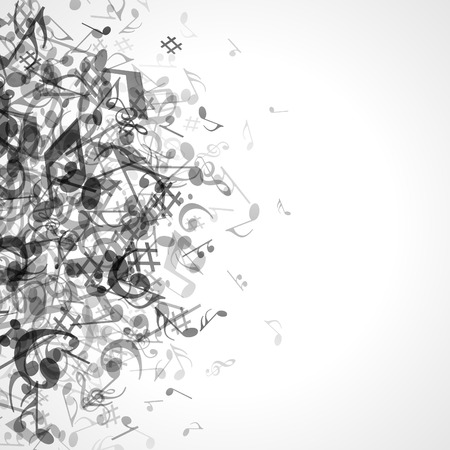 Music background with notes  Vector background  のイラスト素材