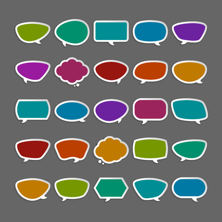 Empty retro speech bubbles set  のイラスト素材