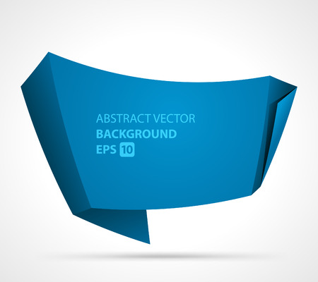 Abstract origami speech bubble vector background のイラスト素材