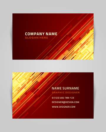 Vector abstract creative business card design template  Technology background  のイラスト素材