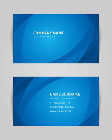 Vector abstract creative business card design template  Light waves background  のイラスト素材