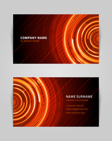 Vector abstract creative business card design template  Technology background  のイラスト素材