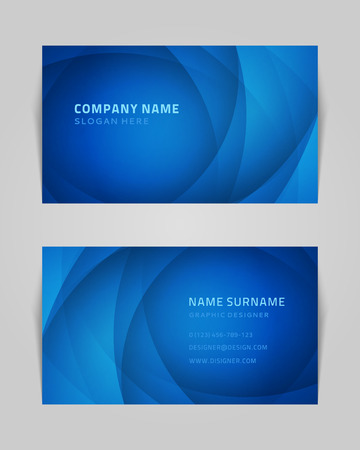 Vector abstract creative business card design template  Light waves background  のイラスト素材