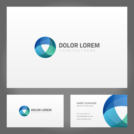 Abstract creative icon and business card  Vector design element のイラスト素材
