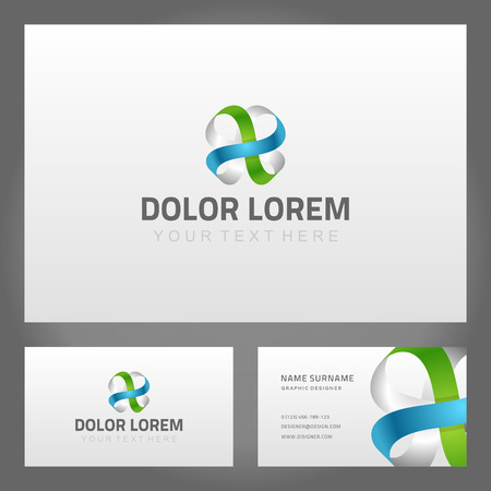 Abstract creative icon and business card  Vector design element のイラスト素材