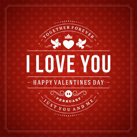 Happy Valentines day Greeting Cardのイラスト素材