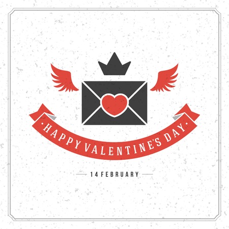 Happy Valentines day Greeting Cardのイラスト素材