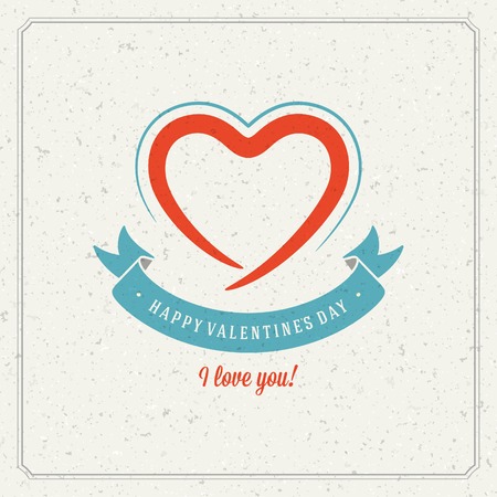 Happy Valentines day Greeting Cardのイラスト素材