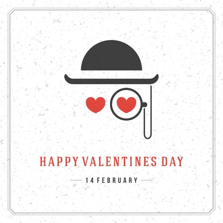 Happy Valentines day Greeting Cardのイラスト素材