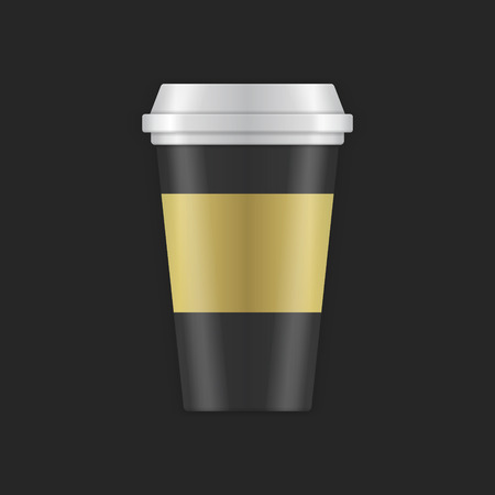 Coffee Cup vector mock up template for icon presentationのイラスト素材
